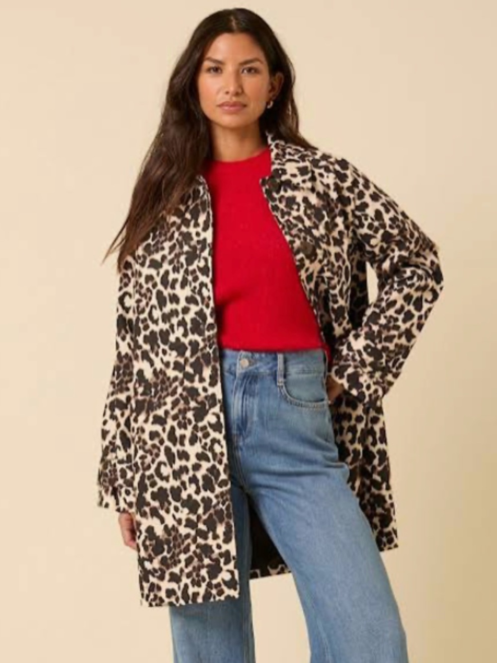 Nobody's Child Yessina Leopard Car Coat - Size M